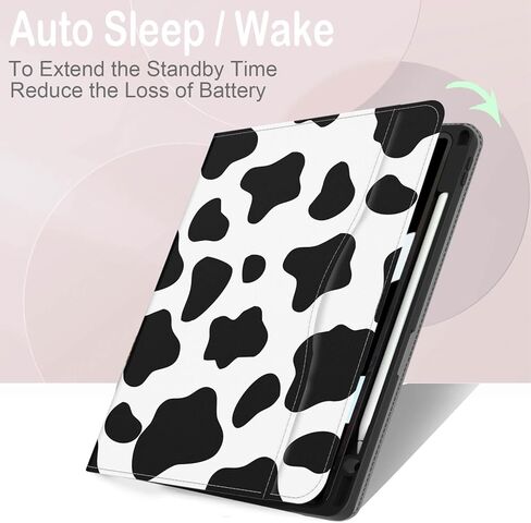 Feams Case for iPad Air 11-inch M2 (2024) / iPad Air 5th/4th Generation Case 10.9 Inch 2022 2020 Flip Stand Auto Wake/Sleep Cover with Pencil Holder & Pocket, Purple Garden in Kuwait