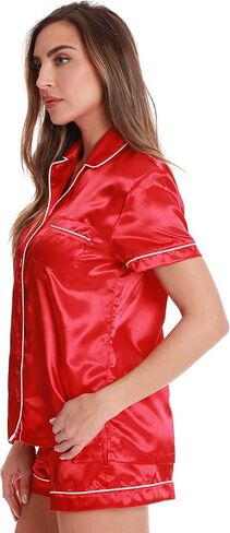 Just Love Solid Satin Pajama Short Set for Women Sleepwear PJs in Saudi Arabia
