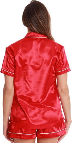 Just Love Solid Satin Pajama Short Set for Women Sleepwear PJs in Saudi Arabia