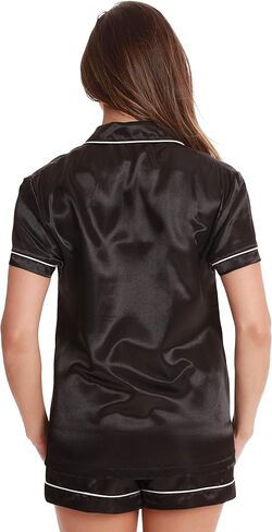 Just Love Solid Satin Pajama Short Set for Women Sleepwear PJs in Kuwait