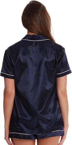 Just Love Solid Satin Pajama Short Set for Women Sleepwear PJs in Saudi Arabia