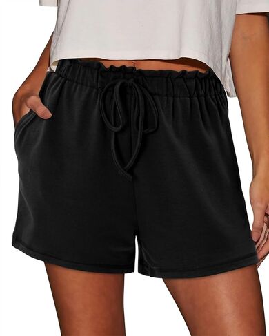 Angerella Womens Shorts with Pockets Summer Casual Shorts for Women Comfy Elastic Waist Lightweight Short Pants in Kuwait