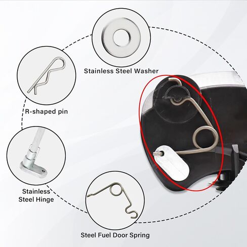 Fuel Door Hinge Pin with Gas Door Spring, for 2009-2014 F150, 2010-2014 Lincoln Mark Loose Gas Cap Permanent Repair Fix (09-14 Spring+Hinge) in Saudi Arabia