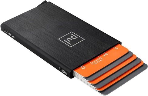 pularys Credit Card Holder ZEN - Minimalist Slim Case Made of Aluminum - RFID blocking - Space for up to 6 Cards - Front Pocket Wallet for Men and Women- Ultra Modern - Full Protection in Kuwait