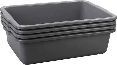 Callyne 4-Pack 13 L Black Plastic Kitchen Bus Tubs, Commercial Bus Box in Saudi Arabia