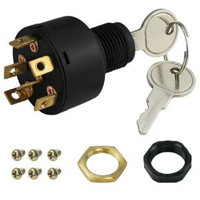 MP41000 Ignition Switch Push to Choke for Mer-cury Marine 87-88107 87-88107A5 17393 88107 Accommodates 5/8" Panel Magneto with 6 Terminals 3 Position