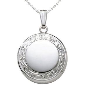 PicturesOnGold.com Sterling Silver Round Photo Locket