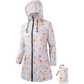 نساء مقاوم للماء سترة أمطار خفيفة الوزن معطف واق من المطر في الهواء الطلق in Kuwait