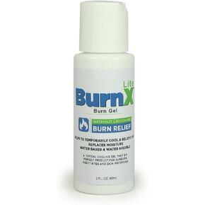 Coretex Burn X Lite Cooling Gel - زجاجة 4 أوقية من حروق الشمس الخالية من Lidocaine وحرق الجيل المخصب بالألوة والفيتامينات والمركبات الطبيعية الأخرى