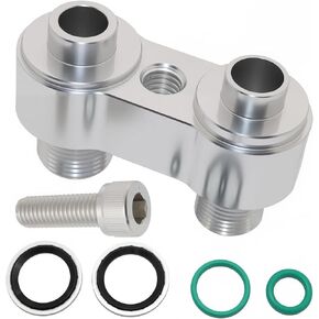 محول ضاغط AC مناسب لـ LS GM R4 Fitting CNC Aluminium محول مستقيم