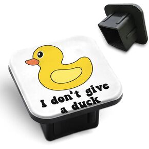 غلاف مستقبل بطة Duck Funny 2 "أنا لا أعطي بطة شعار سعيد الكرتون مقطورة حيوانات الغلاف تغطية أنبوب الغطاء المطاط العالمي 2 بوصة مستقبل الإدراج لسيارات الشاحنات