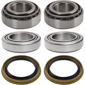 TRQ Front Wheel Bearing & Seal Kit متوافق مع 75-83 E-100 Econoline E-100 Econoline Club Wagon 75-87 E-150 Econoline E-150 Econoline Club Wagon F-100 F-150 75-79 F-250