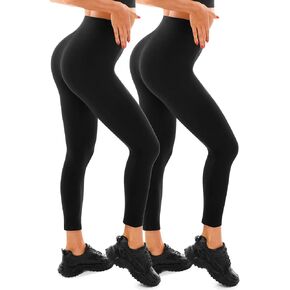 Walifrey 2 Pack Leggings for Women ، High Phery Buttery Soft Womens Yoga Pants for Gym