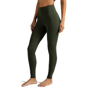 Colorfulkoala Women's High Waisted Leggings 28" Inseam Full Length Workout Yoga Pants with Pockets