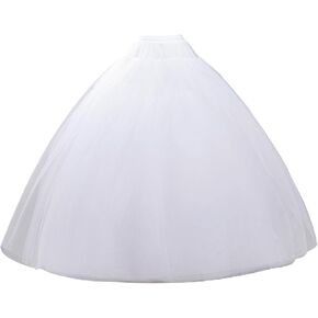 A-line Hoopless Petticoat Crinoline 6 layers And 8 layers Underskirt Slips Hoopless Petticoat for Wedding Dress