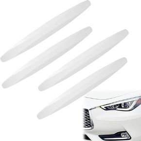 4 PCS Car Corn Corner Strip Strip ، strips anti-scratch streactor strips ، Universal for Cars SUV Pickup Truck (White)