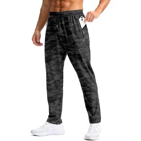 Pudolla Men's Lightweight Hiking Pants Quick-Dry Outdoor Sweatpants with Zipper Pockets for Casual Travel Athletic Workout