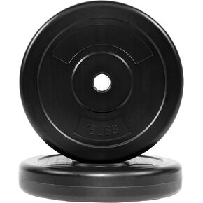 Signature Fitness Vinyl Standard 1-Inch Plate Weight Plate for Strength Training and Weightlifting, Pairs or Sets in Kuwait