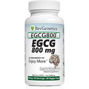 EGCG 800-800 ملغ 98 ٪ نقي - لا الكافيين