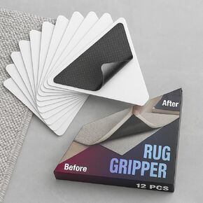 Triangle Rug Pad, Non Slip Rug Gripper for Hardwood Floors, Carpet Tape for Area Rugs, Double Sided Rug Tape, Rug Tape Hardwood Floor No Damage, Under Rug Non Slip Pad (Trapezium)