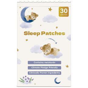 Sleep Patches, 30 Pack Upgraded Deep Sleep Patches for Adults, All Natural Deep Patch, for Men and Women, Easy to Use That Last All Night - Bear
