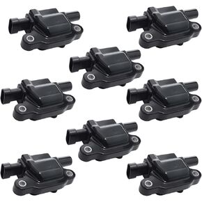 Manatee 12611424 Ignition Coil Pack 8 PCS Fit for Chevy GMC Cadillac Pontiac Silverado Tahoe Suporban Avalanche Yukon Escalade Trailblazer Grand Prix H3 V8 4.8L 5.3L ، 6.0L 6.2L ، D510C UF413 12570616616