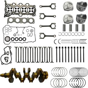Engine Rebuild Overhaul Kit w/Crankshaft,Head Gasket Set & Connecting Rod For Kia Sportage Forte Carens Soul For Hyundai Tucson Elantra G4NC 2.0L 23110-2E501 23040-2E000