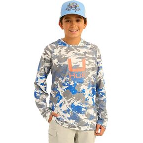 أيقونة Huk Boys 'KC Scott Hoodie ، قميص صيد مقنعن الأداء