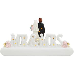 Mud Pie Large Wedding Led Sitter; 4 1/4" X 9"