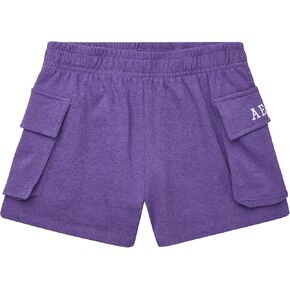 AEROPOSTALE Girls' Fleece Cargo Shorts - Soft Stylish Casual Active Shorts with Elastic Waist and Side Pockets (Sizes: 7-16)