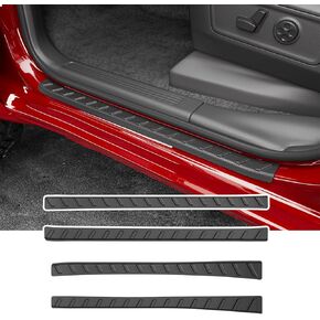 واقي عتبة الباب الخارجي متوافق مع 2019-2025 Chevy Silverado GMC Sierra 1500 Door Sill Guard Presential for 2019-2025 Chevy Silverado Accessories