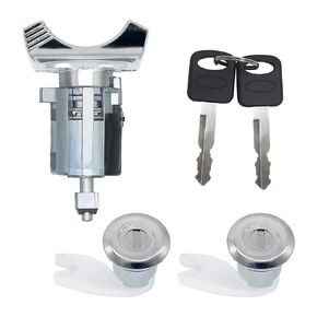 Ignition Switch Lock Cylinder 2 Pcs Door Lock Cylinder with Keys Compatible with 1992-1995 Ford Bronco F150 F250 F350 E150 E250 E350 Ranger Replaces F3UZ1522050D C-42-150 DP-42-122