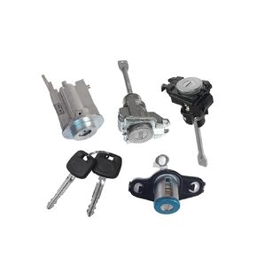 مفتاح الإشعال و Abron Door & Trunk Lock Cylinder مجموعة مع مفتاحين متوافقان مع Toyota Corolla Matrix Ce Le S 2003-2008 ، استبدل 69057-02130 69051-02090