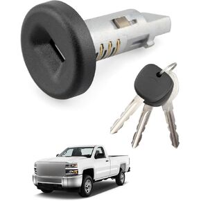924-796 اسطوانة قفل الإشعال مع مفاتيح تناسب 2007-2014 Chevy Chevrolet Silverado Express GMC Sierra Yukon Cadillac Escalade Buick بعض الطرز ، استبدال 15919460 ، لا رقاقة