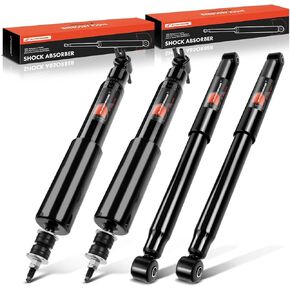 A-Premium Front and Rear Shock Absorbers Compatible with Chevrolet Silverado 1500 (Classic) & GMC Sierra 1500 (Classic), 1999-2007, RWD, Extended/Standard Cab Pickup, 4-PC Set