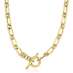 Ross-Simons Italian 18kt Gold Over Sterling Paper Clip Link Necklace