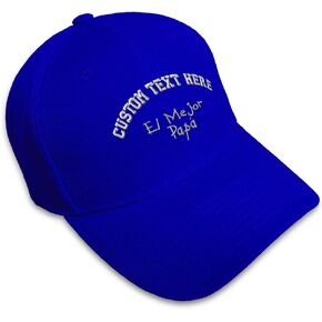 Custom Baseball Cap El Mejor Papa Ever Best Dad Embroidery Spanish Acrylic