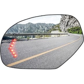 Driver Left Side Heated Mirror Glass Fits for 2007-2014 Cadillac Escalade Chevy Avalanche Silverado Suburban Tahoe GMC Sierra Yukon 1500 2500 2500HD 3500HD for GM1324138 2 PIN & 4 PIN, w/o Blind Spot