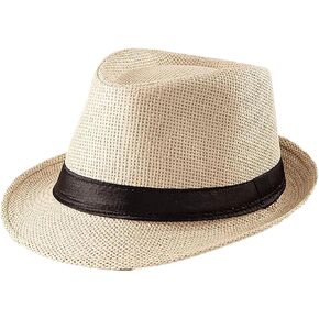 قبعة Fedora Straw للنساء رجال بنما قبعة قصيرة الحافة صيف شمس قبعة in Kuwait