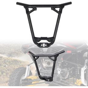 Rear One-Piece Bumper Compatible with 2024+ Can-Am Maverick R X RS Accessories Heavy Duty Brush Guard Protector Rear Bumper for Can Am Maverick R 2024+