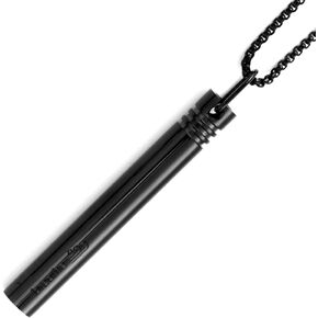 Breathlink Necklace for Anxiety & Stress Relief - Meditation & Relaxation Tool for Mindful Breathing - Stainless Steel Breathing Necklace to Quit Smoking & Vaping - Stylish Wellness Gift for Adults