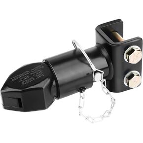 2" Channel-Mount Adjustable Trailer Coupler, with Bolts and Nuts, Capacity 7000 lbs for Towing RV, Boat, Camper (Black)
