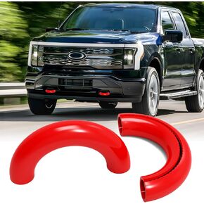 2-Pack Tow Hook Covers for Ford F150 (2004-2025) & Bronco (2021-2025) Base/Big Bend/Outer Banks, Fits Toyota Tundra (2017-2021), Durable ABS Plastic, Accessory Red