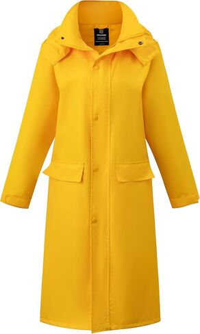 Wantd Long Rain Coat للنساء معطف واق من المطر مع غطاء محرك السيارة كامل الطول طرافة قابلة للتزويد in Kuwait