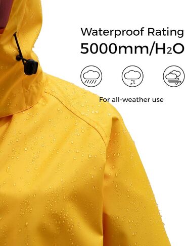 Wantd Long Rain Coat للنساء معطف واق من المطر مع غطاء محرك السيارة كامل الطول طرافة قابلة للتزويد in Kuwait