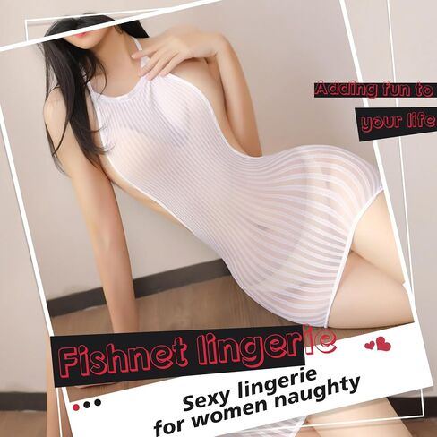 Sexy Lingerie for Women Naughty Fishnet Lingerie Crotchless Set Bodysuit Teddy Erotic Sheer Mesh Outfits in Saudi Arabia
