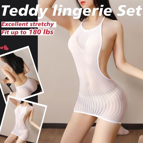 Sexy Lingerie for Women Naughty Fishnet Lingerie Crotchless Set Bodysuit Teddy Erotic Sheer Mesh Outfits in Saudi Arabia