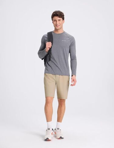 baleaf Men's Athletic Running Shorts 9" Quick Dry Workout Shorts Lightweight Sports Gym Shorts with Zipper Pockets in Saudi Arabia