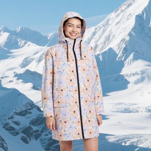 نساء مقاوم للماء سترة أمطار خفيفة الوزن معطف واق من المطر في الهواء الطلق in Kuwait