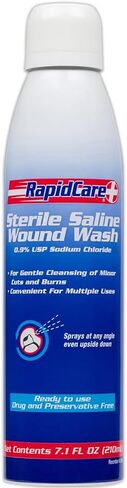 Rapid Care First Aid 665-2 Sterile Saline Wound Wash Spray 7.1oz, Cleans Cuts & Burns, Drug & Preservative Free, Pack of 2 in Saudi Arabia